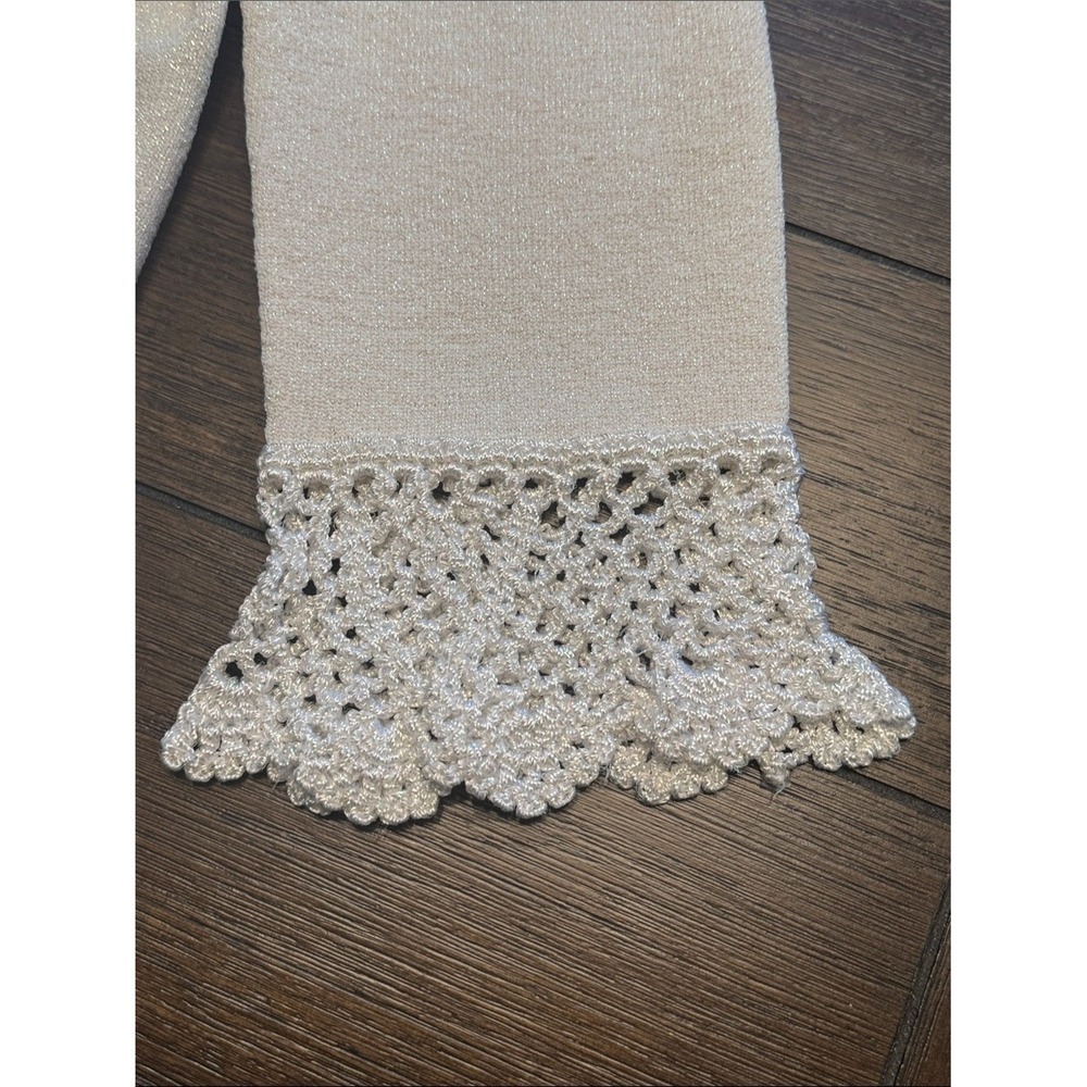 Cream Crochet-Trim Open Front Cardigan - Picture 4 of 7